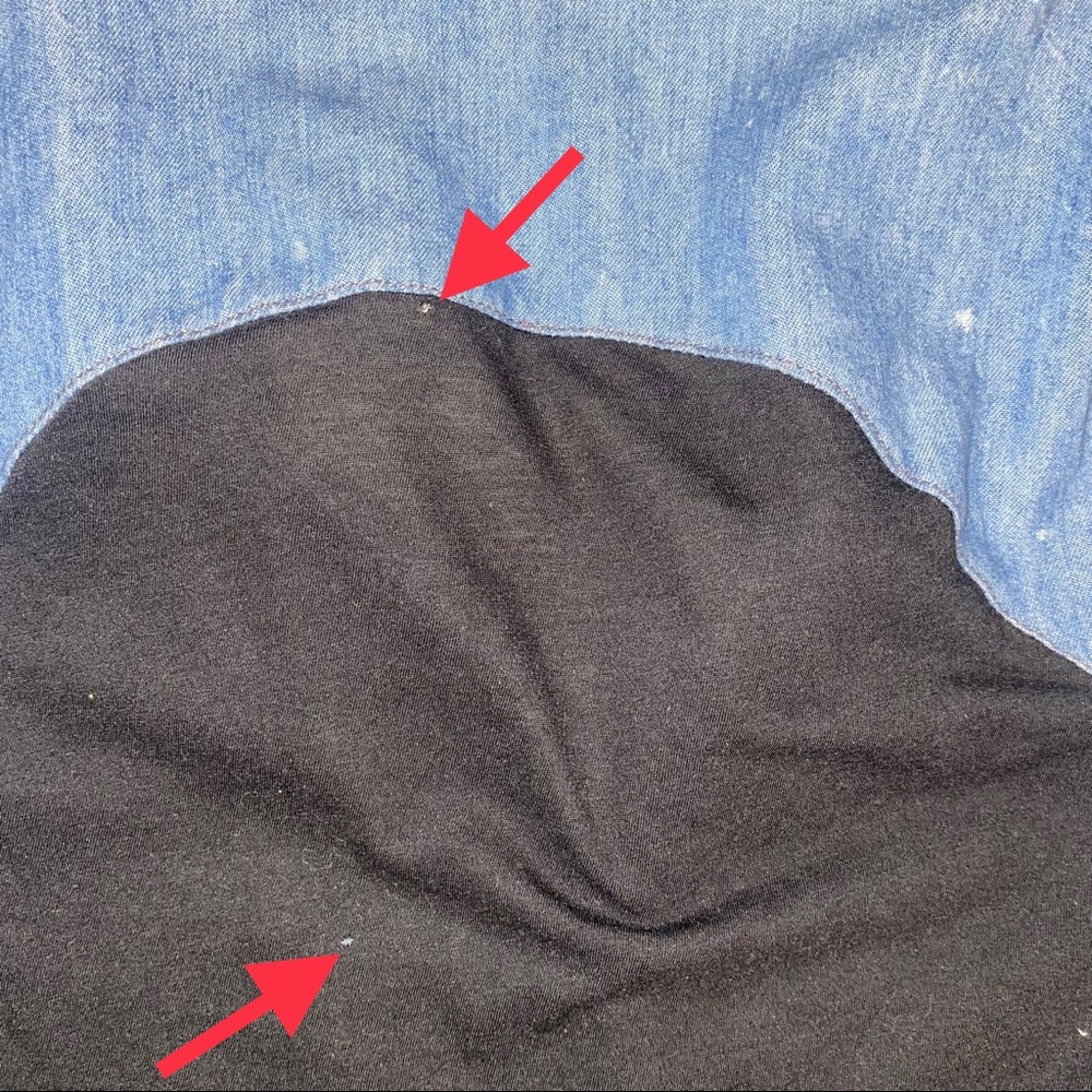 Helmut Lang Chambray Low High Button Down Shirt L - image 4